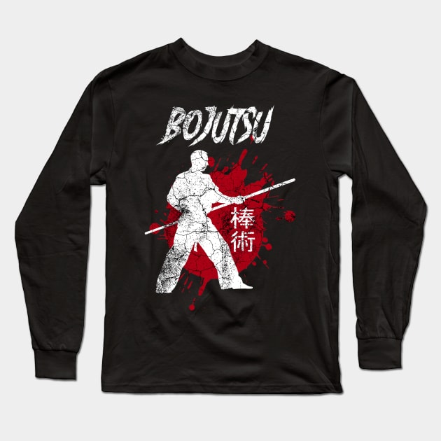 Bojutsu Martial Arts Bo Justu Staff Training Outfit Long Sleeve T-Shirt by JTYDesigns